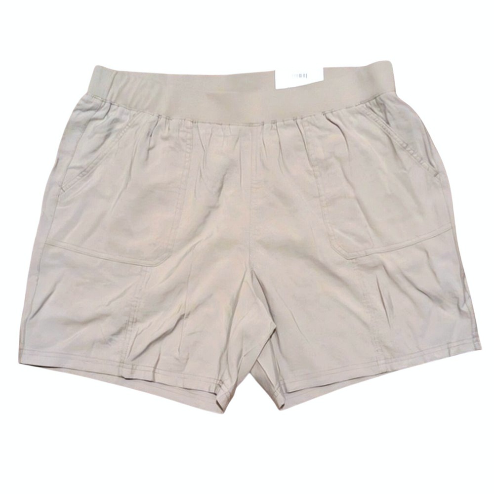 Style & Co Shorts Plus 2X Gray Pull On  Casual Comfy Mid Rise Flowy NWT NEW